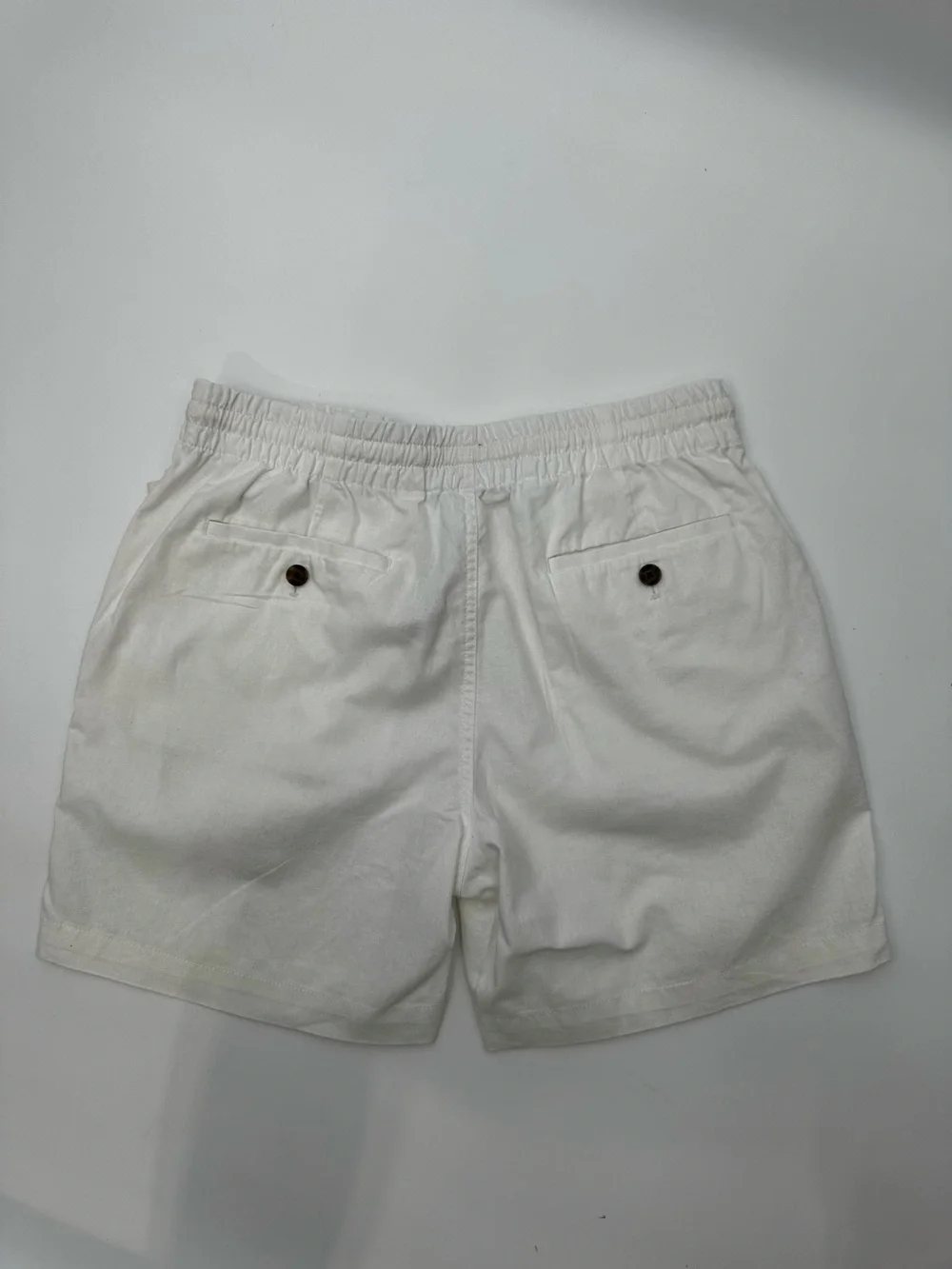 J.Crew White Linen blend draw string waist shorts size M